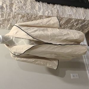 Escada 97% cashmere cream and black long jacket